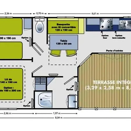 Mobil-home 4 Pers Avec & Salon De Jardin - Api-1-52-1354 Champagnac-le-Vieux